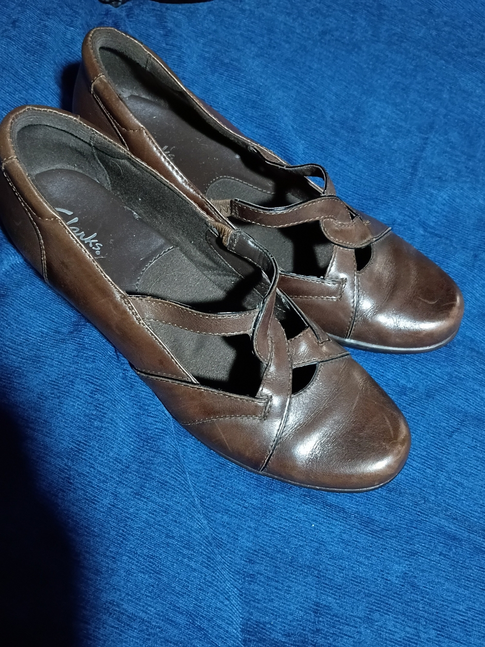 Clarks Women's Brown Leather Mary Jane Pumps